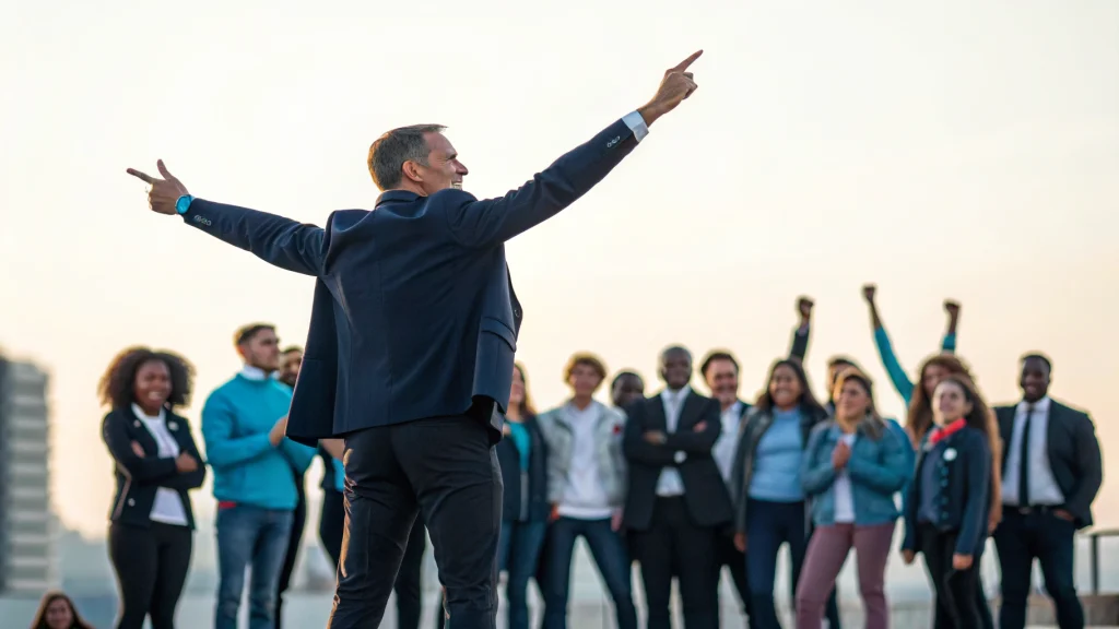 A visionary leader fearlessly overcoming resistance to change